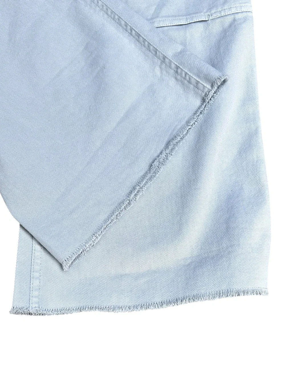 Re/Done Beach Pants 25 Light Blue Wide Leg Cotton
